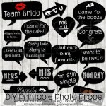Wedding Photo Booth Props Diy Printable Instant Download Chalkboard   Free Printable Wedding Photo Booth Props
