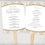 Wedding Program Fan Template Rustic Burlap & Lace | Etsy   Free Printable Fan Wedding Programs