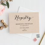 Wedding Registry Card Template Printable Registry Card | Etsy   Free Printable Registry Cards