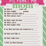 What Does The Cox Say?: Mother's Day Questionnaire And Free Printables   Free Printable Mother's Day Questionnaire