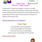 What Is A Tongue Twister? Worksheet   Free Esl Printable Worksheets   Free Printable Tongue Twisters