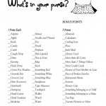 What's In Your Purse Gamei Think This Would Be A Fun, No Pressure   Free Printable Bridal Shower Games What's In Your Purse