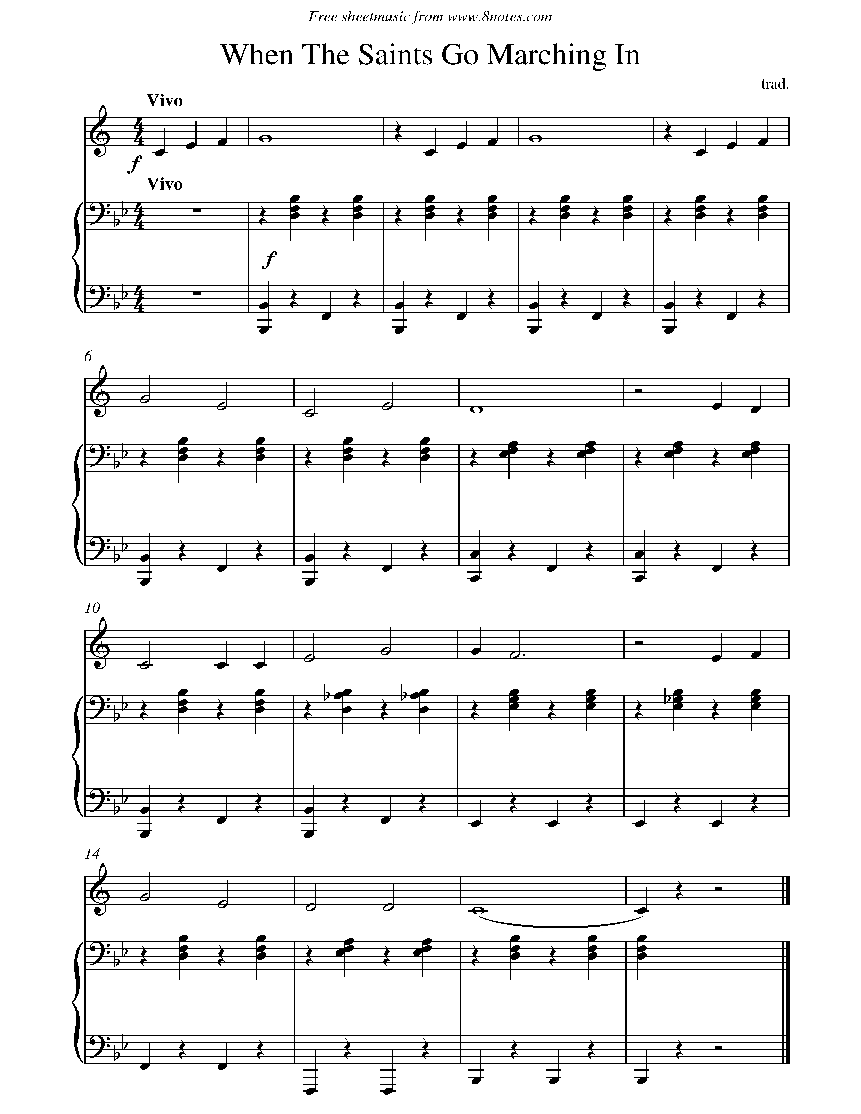 When The Saints Go Marching In Sheet Music For Clarinet - 8Notes - Free Sheet Music For Clarinet Printable