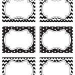 Who Doesn't Like Black And White?? So I Thought I Would Design Some   Free Printable Chevron Labels
