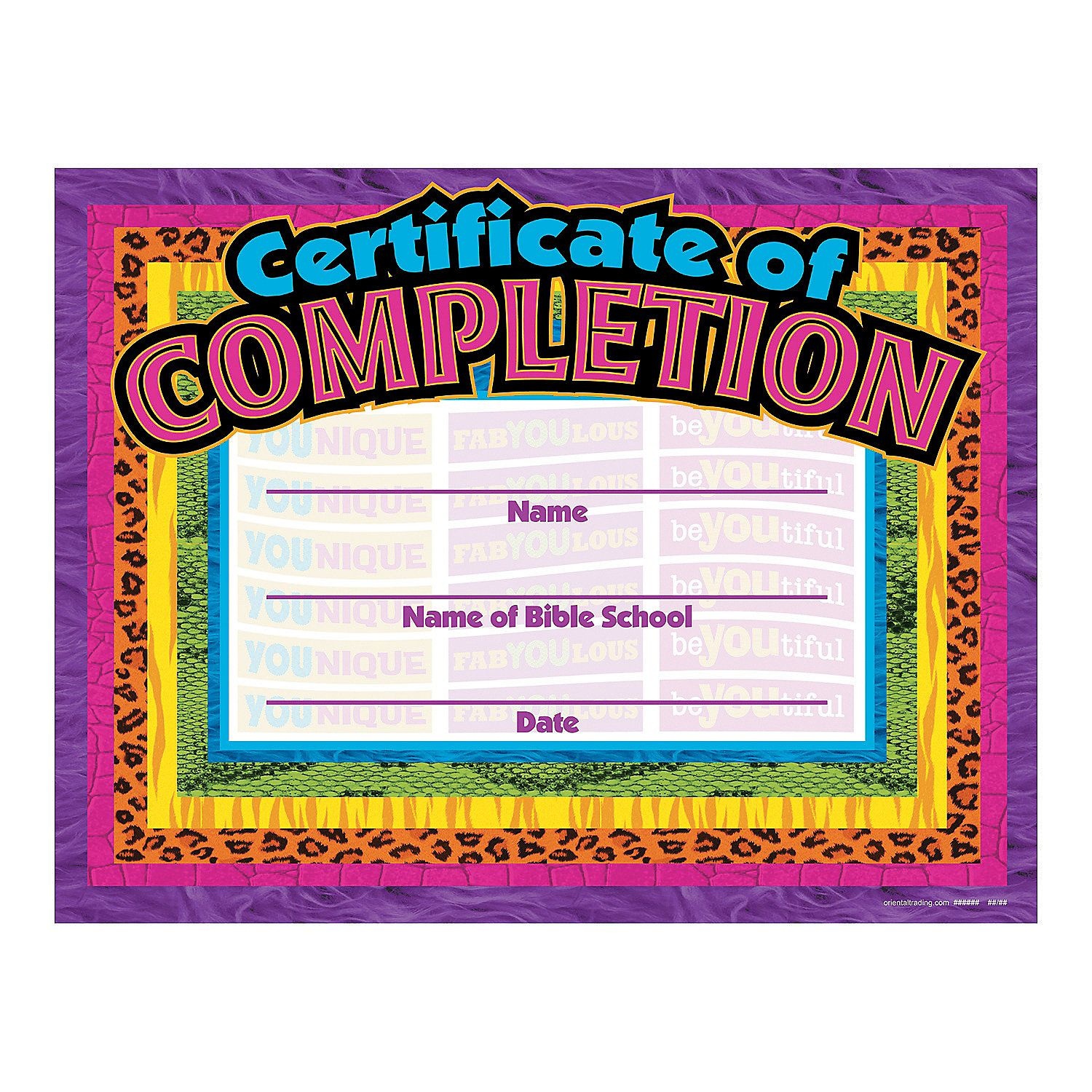 Wild Wonders Vbs Completion Certificates - Orientaltrading - Free Printable Vacation Bible School Materials