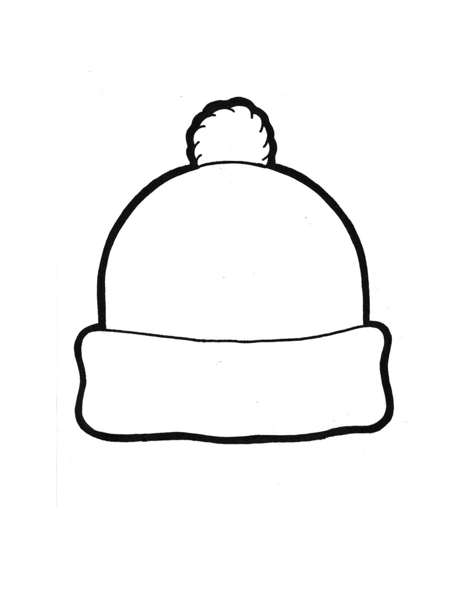 Winter Hat Template Coloring Page January Striking | First Grade - Free Printable Snowman Hat Templates