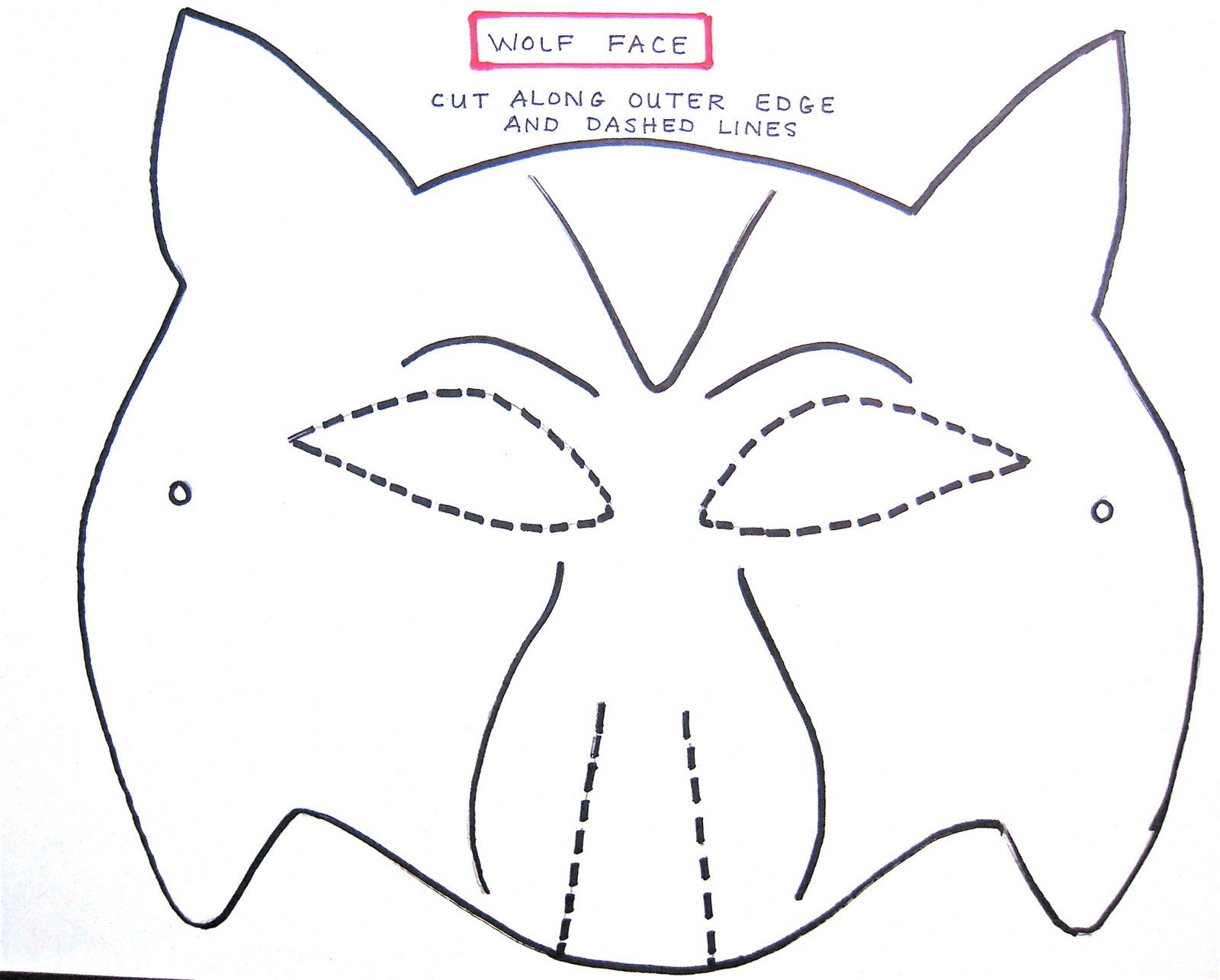 Wolf Mask Template For Preschoolers | Making The Wolf Mask | Kids - Animal Face Masks Printable Free