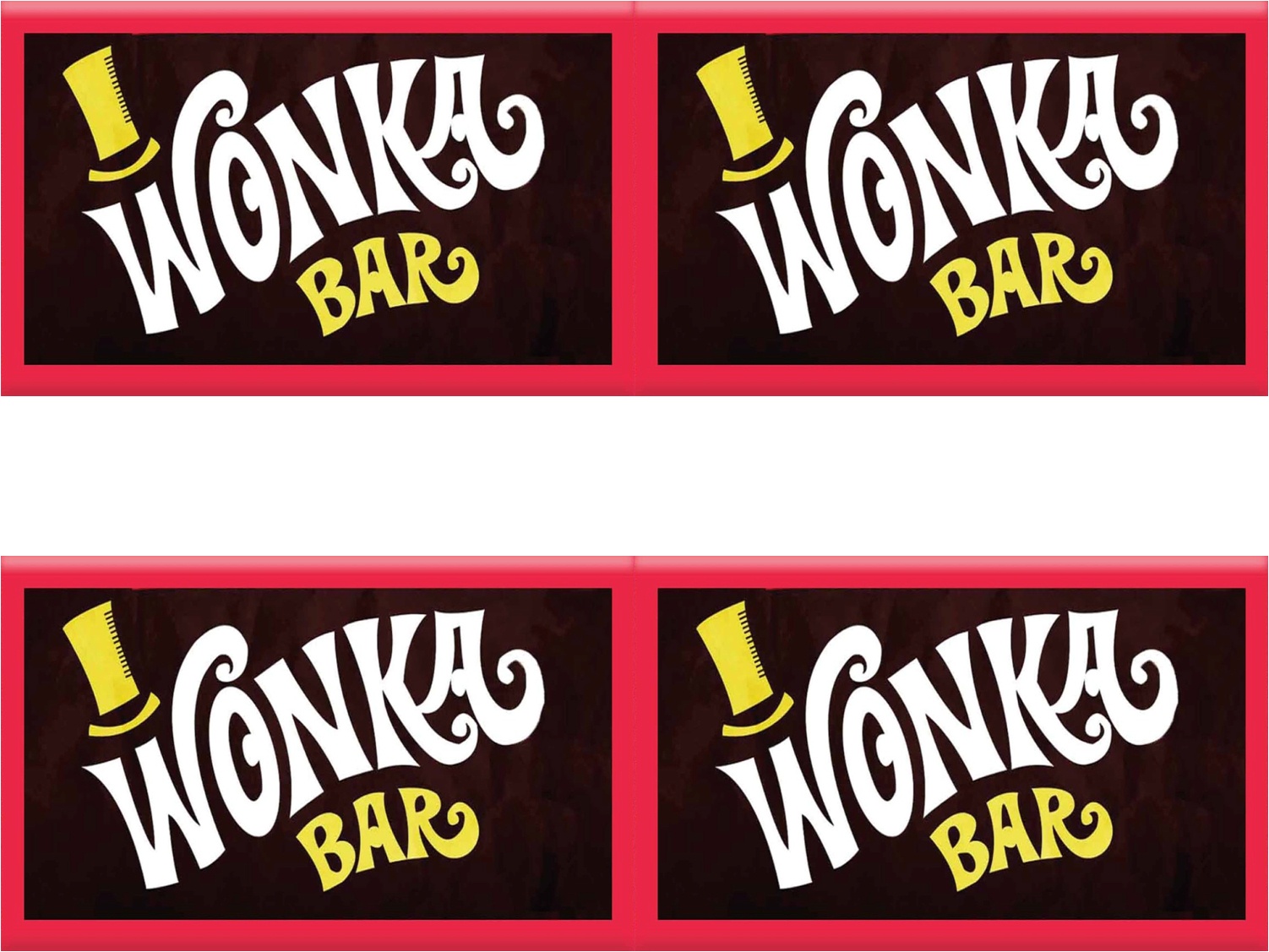 Free Printable Wonka Bar Wrapper Pdf