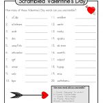 Word Scramble Worksheets Valentine | K5 Worksheets | Kids Worksheets   Free Printable Word Scramble Worksheets