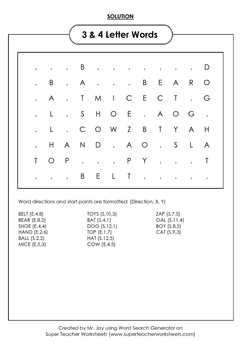 Word Search Puzzle Generator - Free Printable Test Maker For Teachers