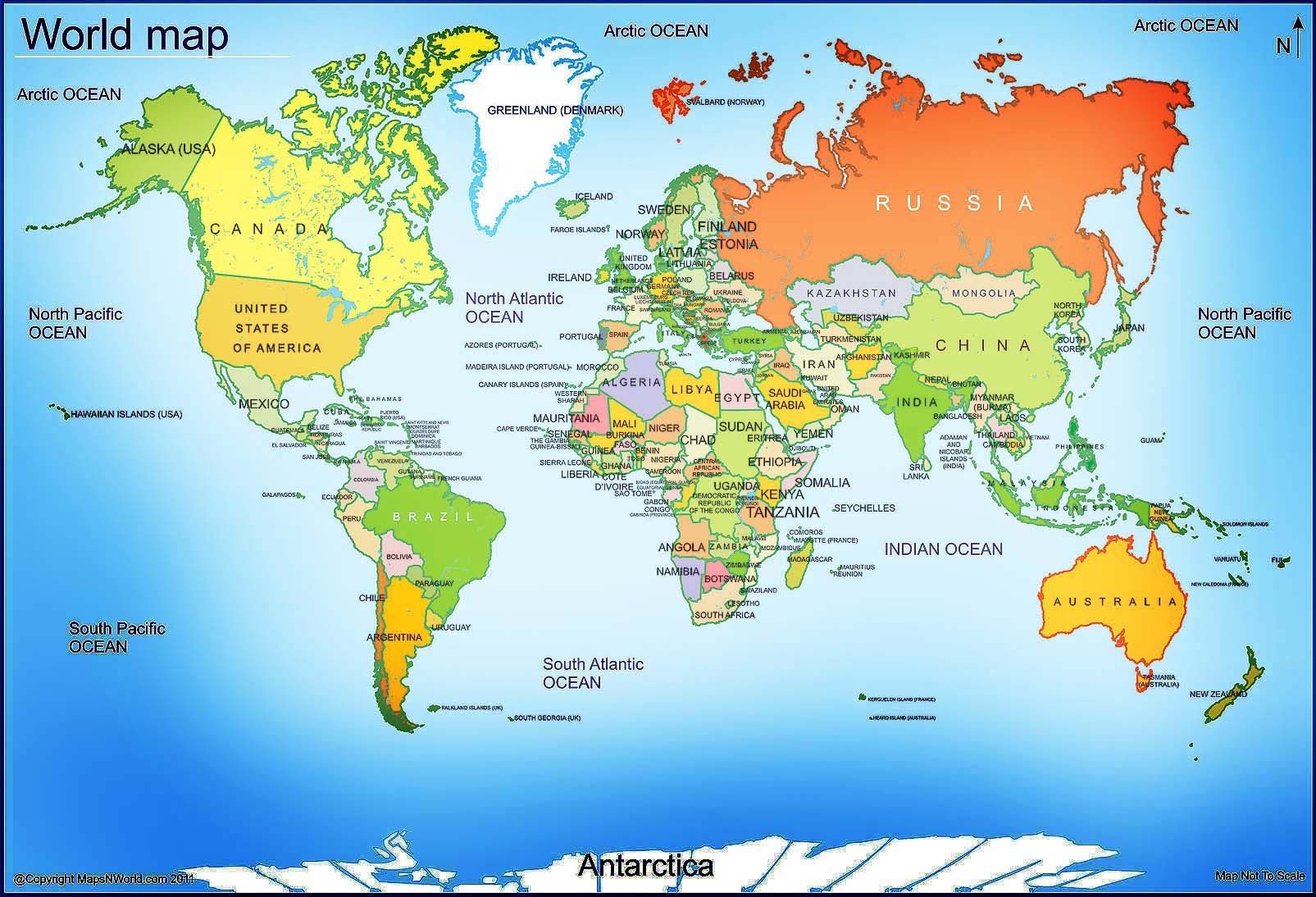 World Map - Free Large Images | Maps | World Map With Countries - Free Printable World Map Images