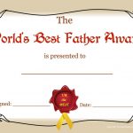 Worlds Greatest Mom And Dad Awards | Free Printable Best Father   Grandparents Certificate Free Printable