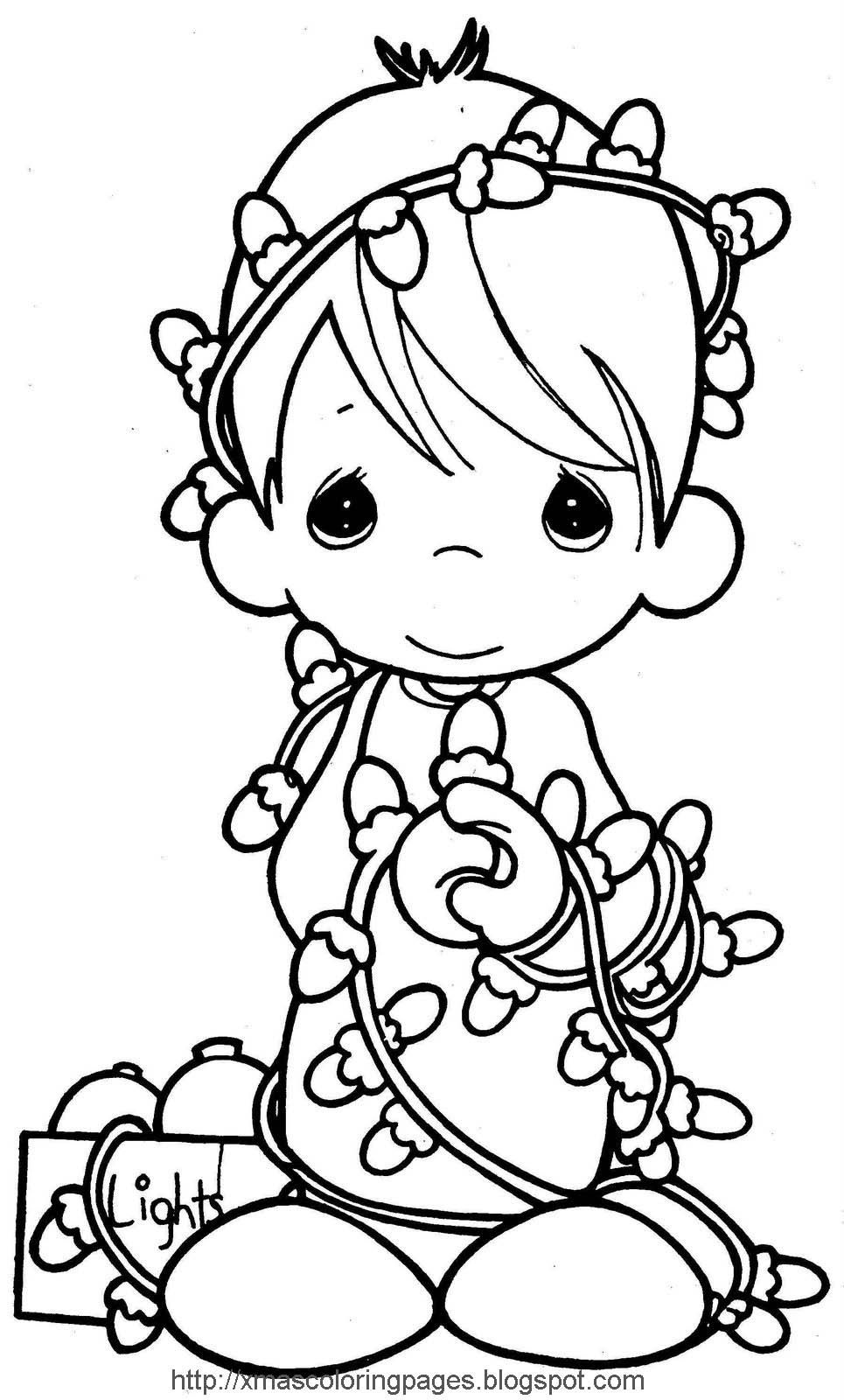 Xmas Coloring Pages: Angel Coloring Page | Color Sheets | Precious - Xmas Coloring Pages Free Printable